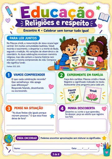 Página 5 da unidade 5: Celebrar sem tornar tudo igual