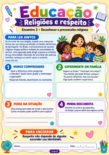 Página real sobre reconhecer o preconceito religioso