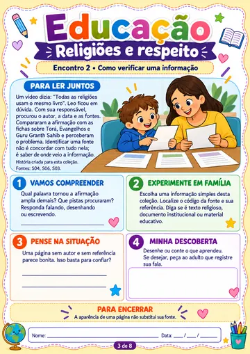 Página real sobre como verificar uma informação